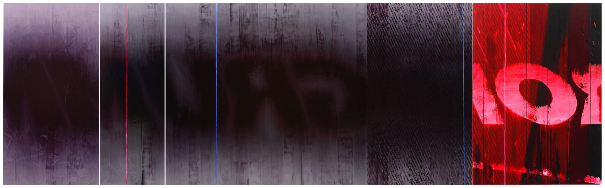 TOMORROW'S FORECAST: STRIKINGLY CLEAR. Marc Handelman TOMORROW'S FORECAST: STRIKINGLY CLEAR Oil on canvas, multi-panel installation