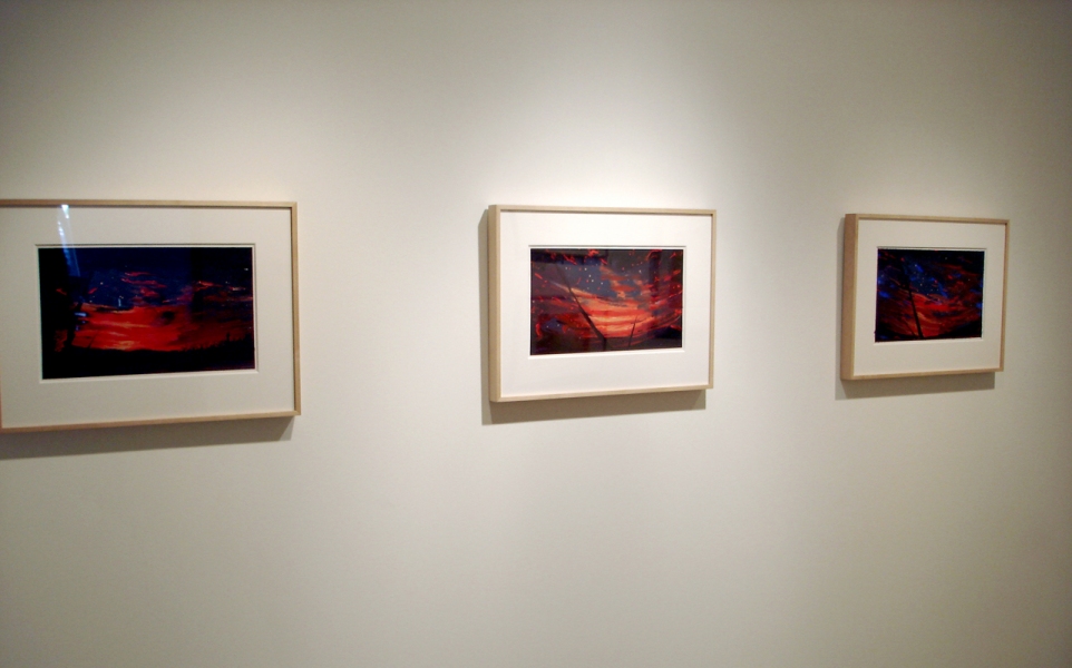 Our Banner in the Sky (Studies 1, 2, 3) Marc Handelman Scenes From the New Miasma Oil on canvas (un-stretched, framed)