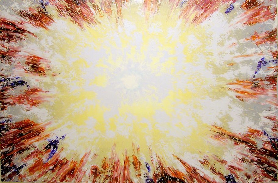 Flag Dispersion Marc Handelman Warm White Blizzard Oil on canvas