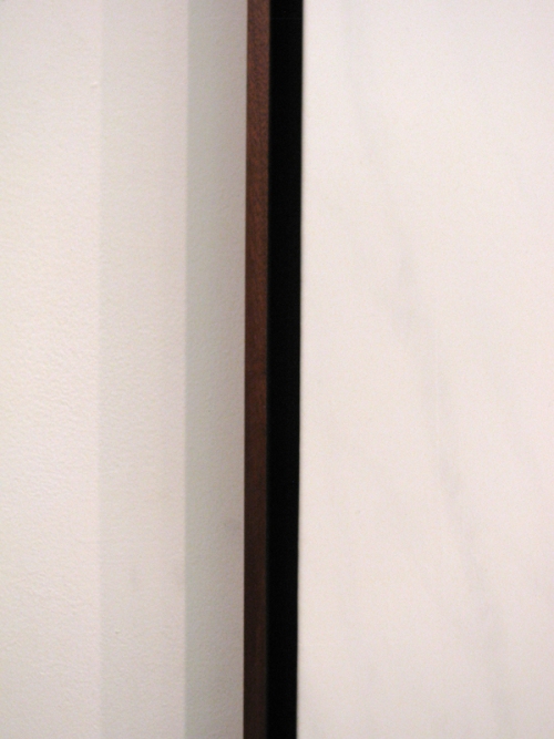 Dimension Stone IX (detail) Marc Handelman Dimension Stone Oil on canvas, Mahogany frame