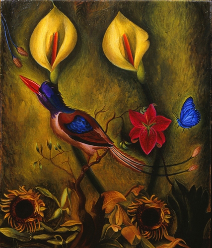 Maria Katzman Flower Paintings Oil on Linen Panel