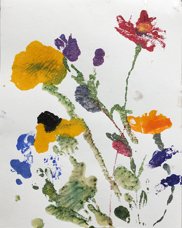 Field Flowers 4 Marianne Gagnier Field flowers series monoprint