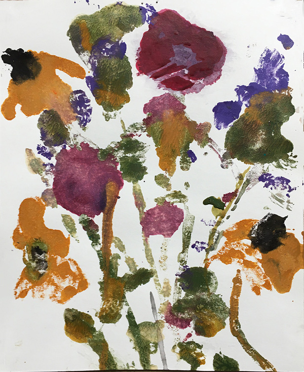 Field Flowers 5 Marianne Gagnier Field flowers series monoprint