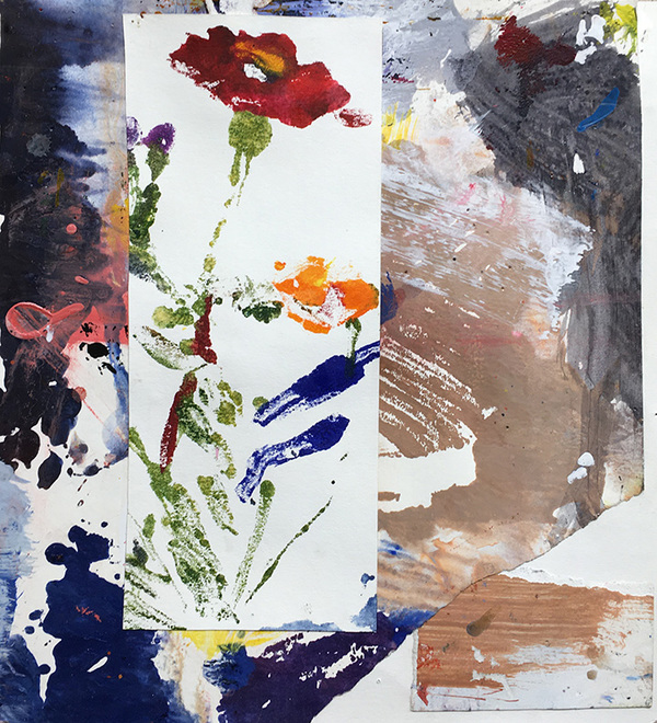 Field Flowers 3 Marianne Gagnier Field flowers series acrylic and paper