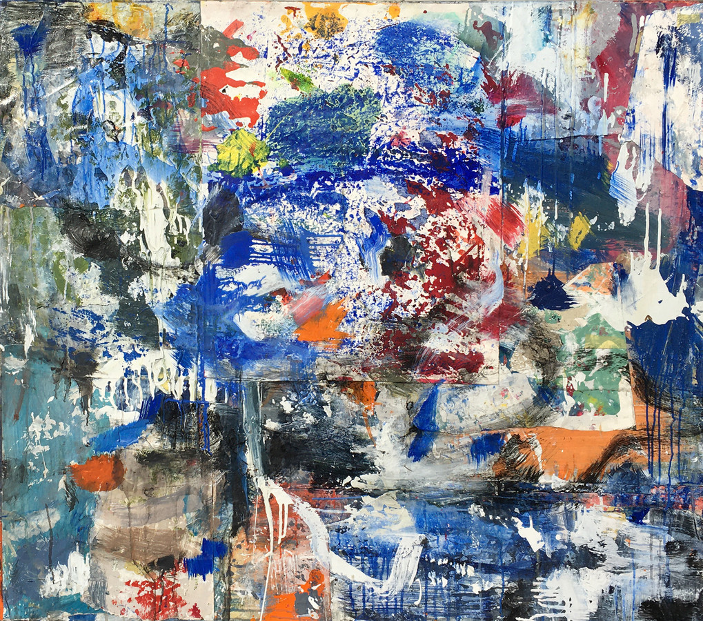 Air series, garden Marianne Gagnier Air series acrylic and paper on canvas
