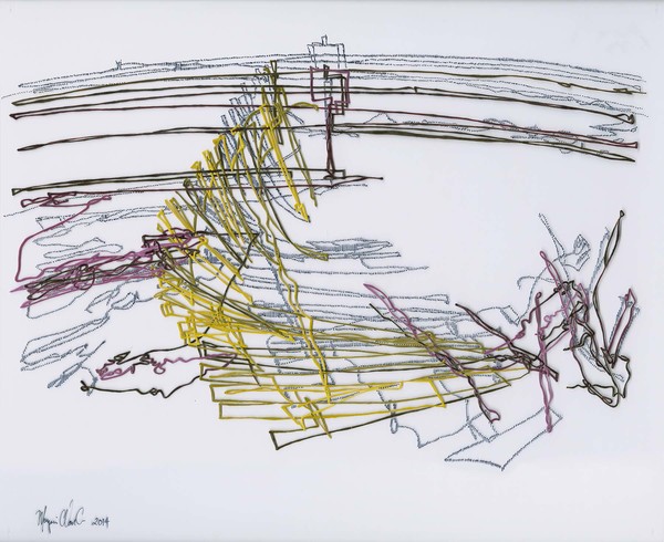 Untitled 0414 Recent Mixed Media Paintings on Film permanent marker, oil and galkyd on polyester film