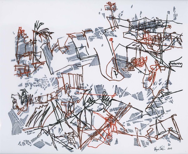 Untitled 1314 Recent Mixed Media Paintings on Film permanent marker, oil and liquin on polyester film