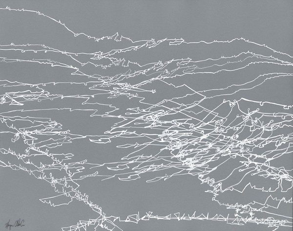 Untitled 1815 Recent Drawings on Film white ink on translucent film