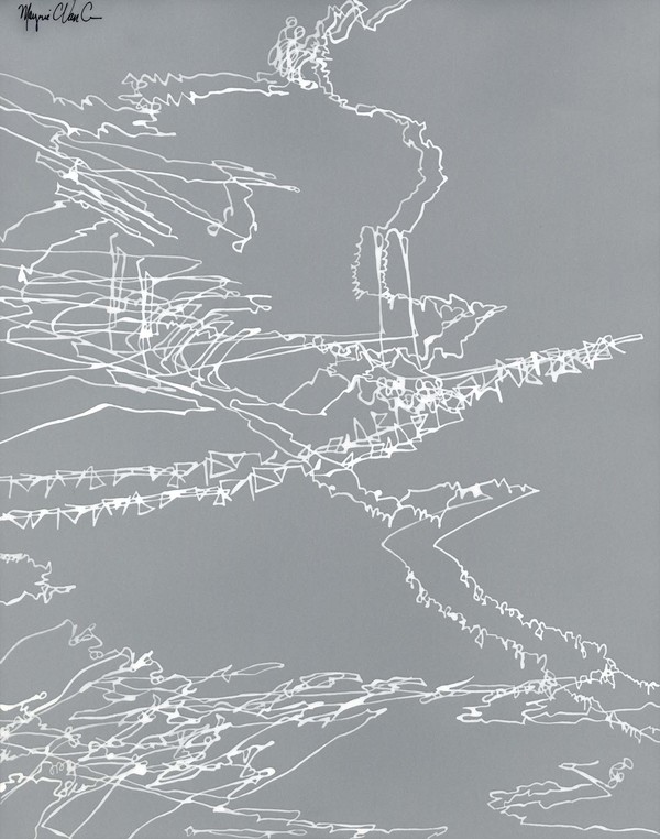 Untitled 1415 Recent Drawings on Film white ink on translucent film