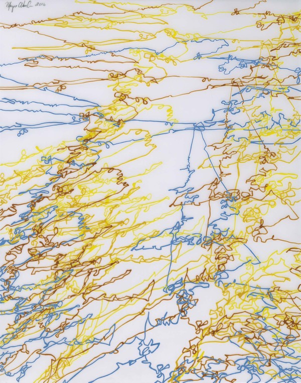 Untitled 0516 Recent Mixed Media Paintings on Film ink on translucent film