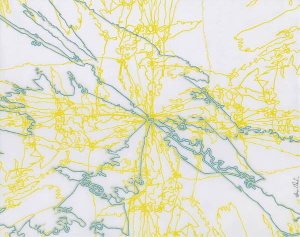 Untitled 0816 Recent Mixed Media Paintings on Film ink on translucent film