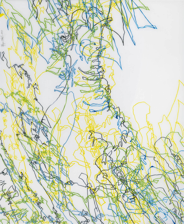 Untitled 1017 Recent Mixed Media Paintings on Film ink on translucent film