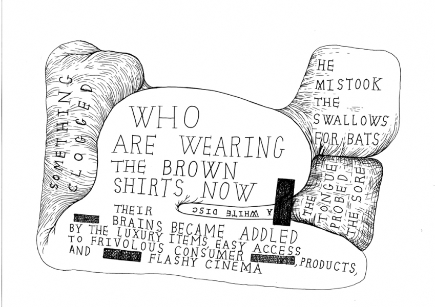 mark booth PANDA BEAR INSEMINATION TEAM PICNIC Ink on paper mark booth PANDA BEAR INSEMINATION TEAM PICNIC Ink on paper