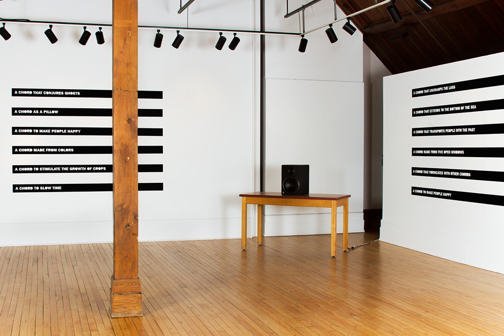 mark booth AN INDEX OF EUPHONIOUS AGGREGATES One-channel sound with vinyl wall text mark booth AN INDEX OF EUPHONIOUS AGGREGATES One-channel sound with vinyl wall text