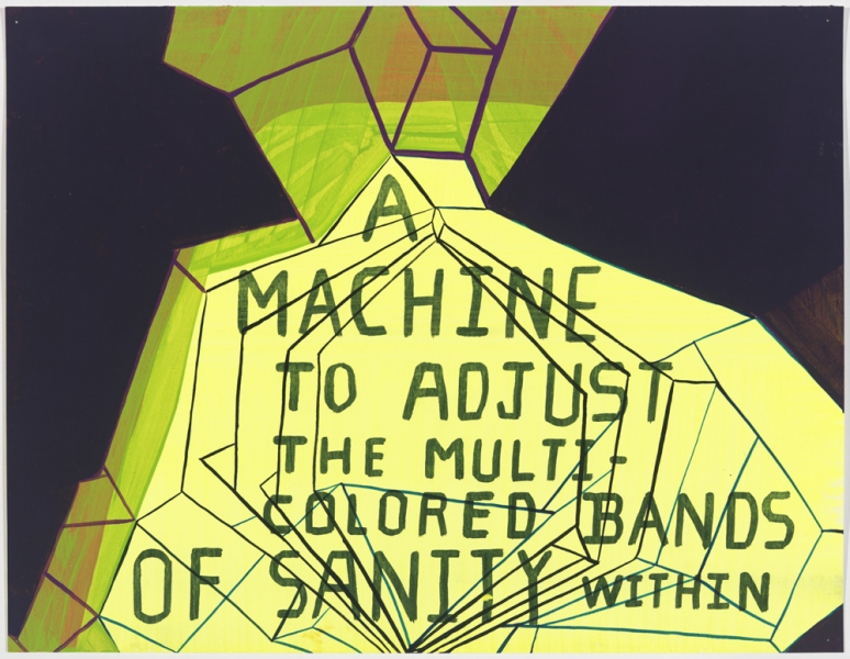 BANDS mark booth INNER SUN Acrylic, ink, and pencil on paper