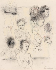 Marsha Gold Gayer Sketches charcoal and pastel on paper
