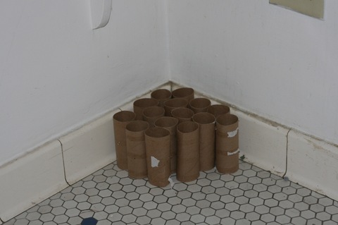 Martha Schlitt MY BATHROOM FLOOR cardboard