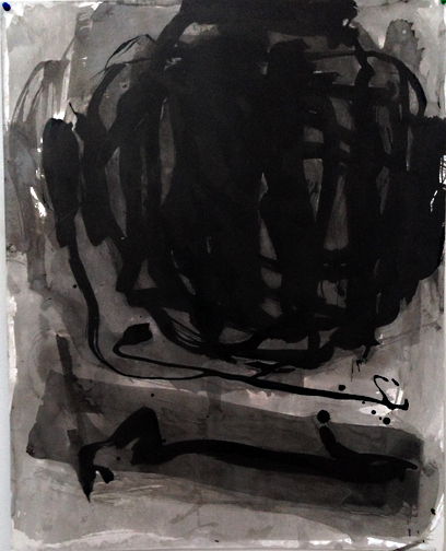 big black ball D R A W I N G ink on paper