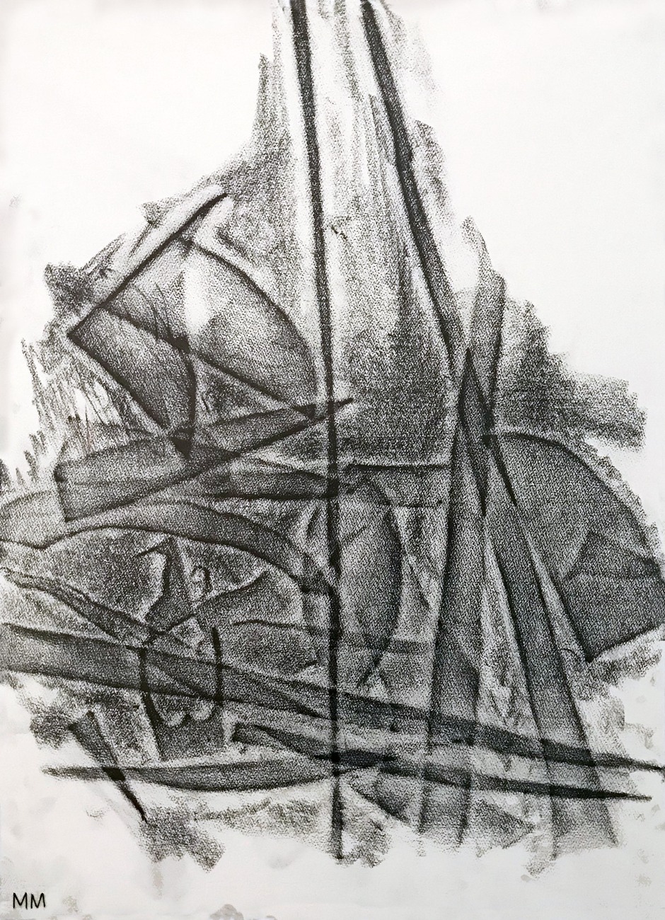 Green Floor Four | Andratx | 2019 D R A W I N G 30 x 22 inches | 76.20 x 55.88 cm