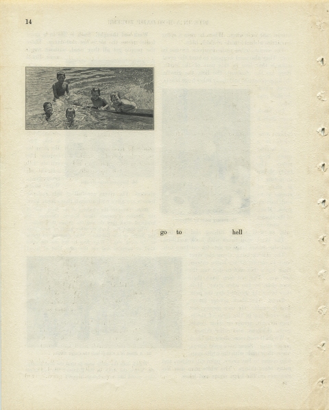 p14 (go to hell) Matthew Cusick Defacements Defaced book page