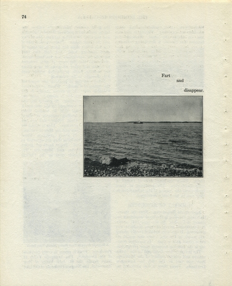 p74 (fart and disappear) Matthew Cusick Defacements Defaced book page