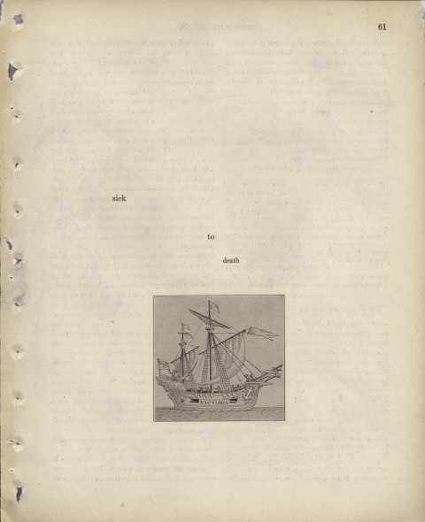 p61 (sick to death) Matthew Cusick Defacements Defaced book page