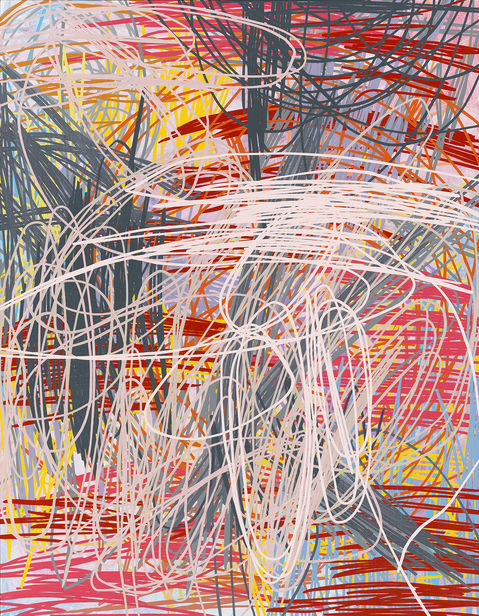 Soggy Stardust Matt Irie New Work Collaged Acrylic Latex on Panel