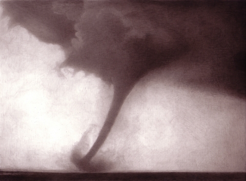 Tornado 1-07 archives India ink on gessoed board