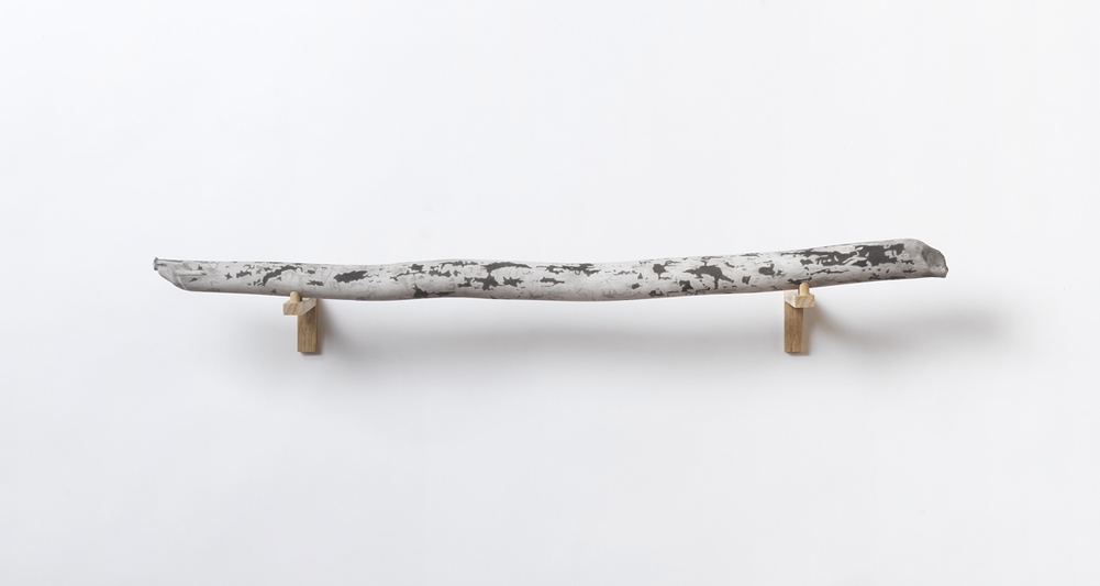 Beaver Stick (view #1) beaver stick Ink, graphite, gesso on stick mounted with oak braces