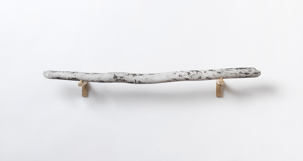 Beaver Stick (view #2) beaver stick Ink, graphite, gesso on stick mounted with oak braces
