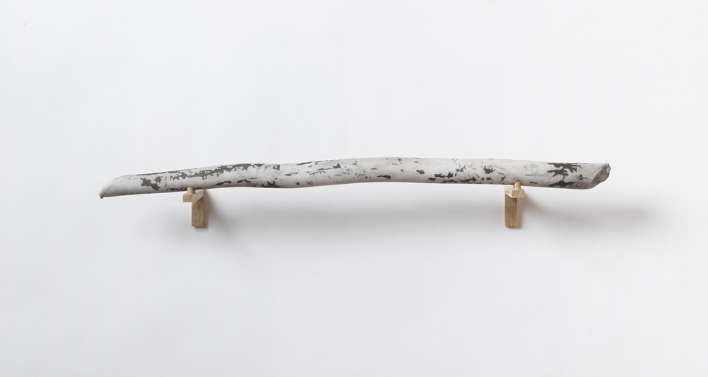 Beaver Stick (view #4) beaver stick Ink, graphite, gesso on stick mounted with oak braces
