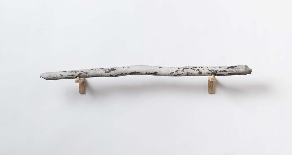 Beaver Stick (view #5) beaver stick Ink, graphite, gesso on stick mounted with oak braces