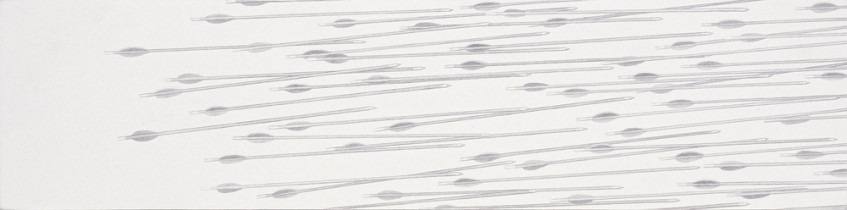 Arrows in Flight (Study, Arrows Exiting) arrows India ink on gessoed board