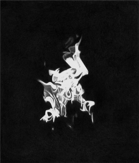 Flame archives India ink on gessoed board