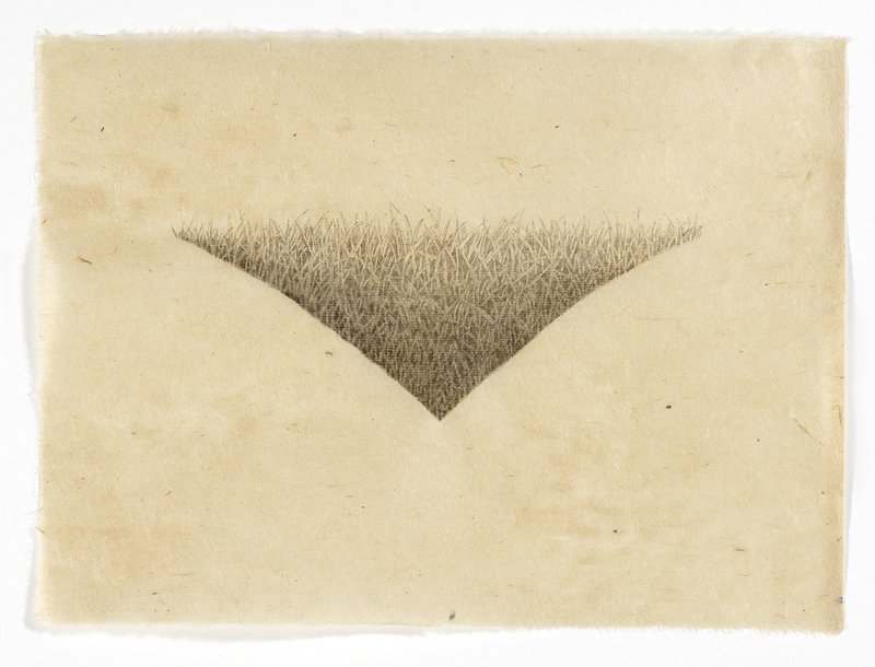 Hill/Hole (triangle valley) hill and hole India ink on Nepal paper