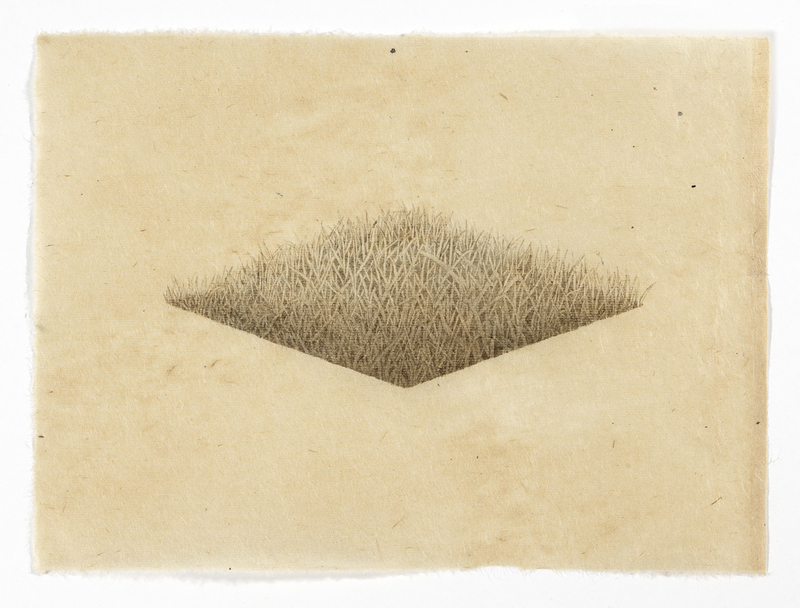 Hill/Hole (diamond hole #2) hill and hole India ink on Nepal paper