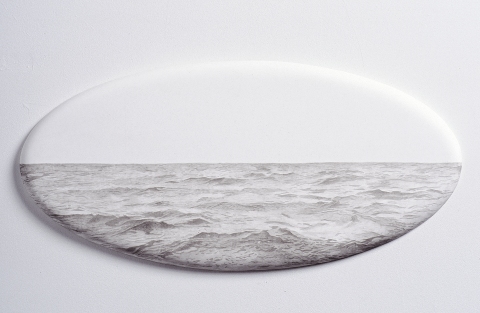 Untitled (Horizon) archives Ink, gesso on board