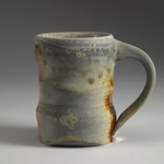  Cups and Mugs porcelaineous stoneware, red shino liner, natural ash glaze