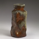 Vases and Bottles Stoneware, natural ash glaze, shino glaze liner, sea shells