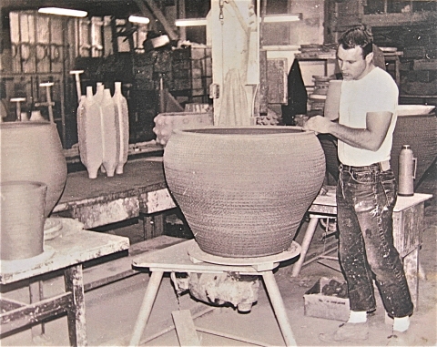 Michael and Penny Arntz Studio Photos Clay and lots of it.