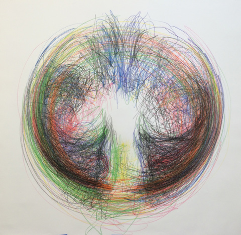 Entwined Entwine crayon on paper