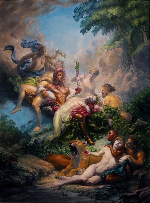 Dionysus and Ampelos Michael Tole Current Work: Revisionist Histories Oil on Panel