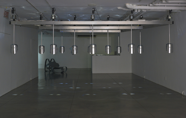 Wappen Field Wappen Field: Sculpture & Sound Chrome Plated Steel, LED's, speaker drivers, amplifiers, SuperCollider, audio interface,power conditioner, computer