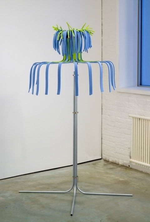 It Meets Andy (Warhol) 2010 Felt, galvinized steel pedestal, plexi