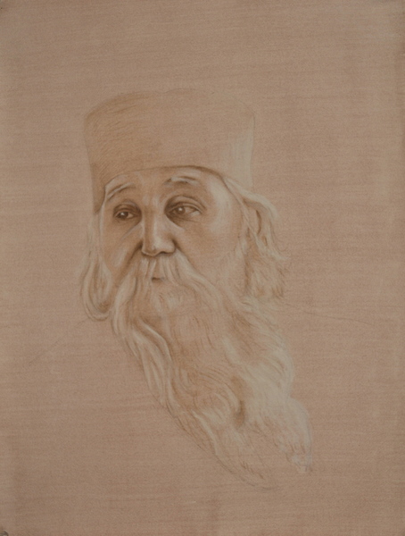 SF.Pr.CLEOPA ILIE SAELAMS FINE ART GALLERY PORTRAIT OIL PAINTING egg tempera .