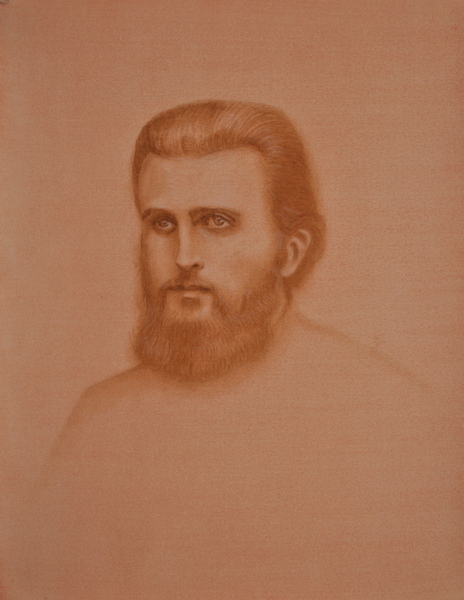 SF.Pr. ARSENIE BOCA SAELAMS FINE ART GALLERY PORTRAIT OIL PAINTING egg tempera .