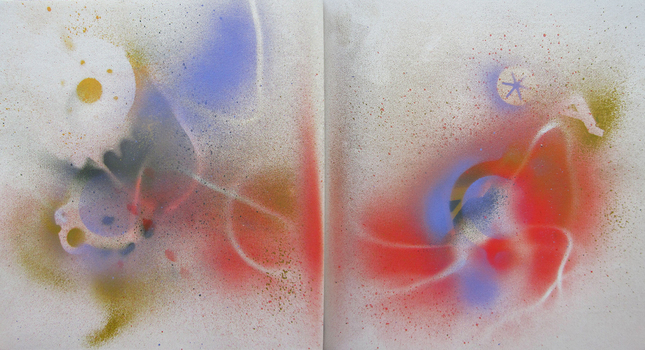 Molly Aubry Sketchbook  Spray paint on paper