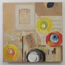 Nancy Ferro New Work Mixed:papers, book cover & pages, graphite, beeswax