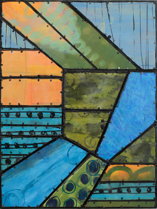 Inside Out Paintings: Syncopated Series Mixed media on panel