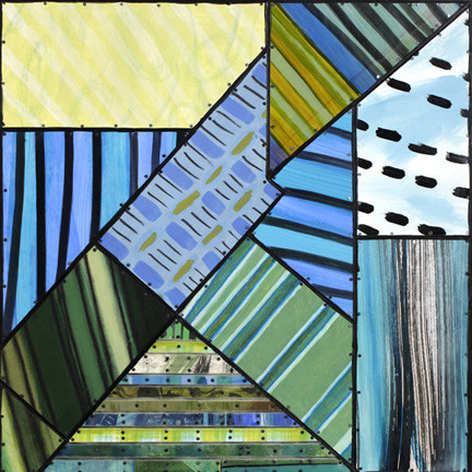 Turn Signal Paintings: Syncopated Series Mixed media on paper on panel